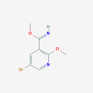 molecular formula C8H9BrN2O2 B1472212 Methyl 5-bromo-2-methoxynicotinimidate CAS No. 1427035-02-6