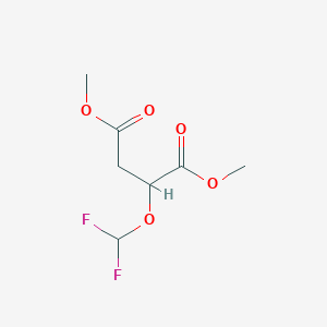 molecular formula C7H10F2O5 B1472217 1,4-Dimethyl 2-(difluoromethoxy)butanedioate CAS No. 1803598-58-4