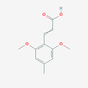 molecular formula C12H14O4 B14722170 3-(2,6-Dimethoxy-4-methylphenyl)acrylic acid CAS No. 6334-49-2