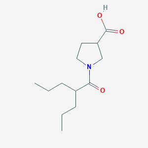 molecular formula C13H23NO3 B1472220 1-(2-Propylpentanoyl)pyrrolidine-3-carboxylic acid CAS No. 1549449-88-8