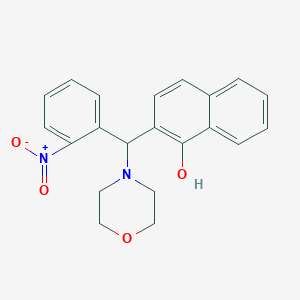 molecular formula C21H20N2O4 B14722213 2-[Morpholin-4-yl(2-nitrophenyl)methyl]naphthalen-1-ol CAS No. 6628-55-3