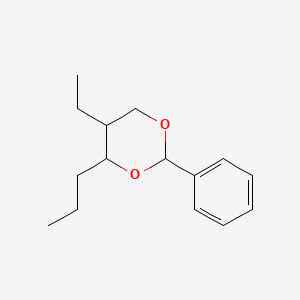 molecular formula C15H22O2 B14722228 5-Ethyl-2-phenyl-4-propyl-1,3-dioxane CAS No. 6282-32-2