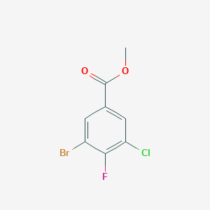 molecular formula C8H5BrClFO2 B1472223 Methyl 3-bromo-5-chloro-4-fluorobenzoate CAS No. 1550684-79-1