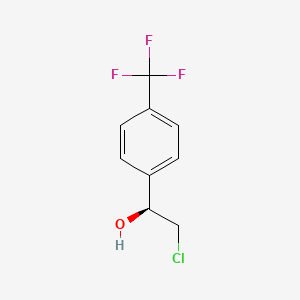 molecular formula C9H8ClF3O B1472224 (1S)-2-chloro-1-[4-(trifluoromethyl)phenyl]ethan-1-ol CAS No. 1568044-40-5