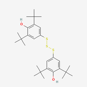 molecular formula C28H42O2S3 B14722252 Phenol, 4,4'-trithiobis[2,6-bis(1,1-dimethylethyl)- CAS No. 6386-61-4