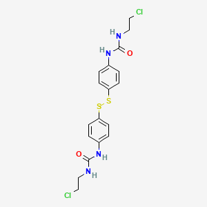 molecular formula C18H20Cl2N4O2S2 B14722255 1,1'-(Disulfanediyldibenzene-4,1-diyl)bis[3-(2-chloroethyl)urea] CAS No. 13908-73-1