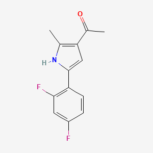 molecular formula C13H11F2NO B1472230 1-(5-(2,4-Difluorophenyl)-2-methyl-1H-pyrrol-3-yl)ethanone CAS No. 1513180-89-6