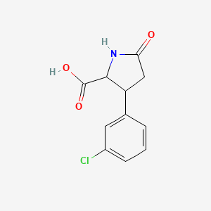 3-(3-Chlorophenyl)-5-oxopyrrolidine-2-carboxylic acid