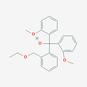 molecular formula C24H26O4 B14722363 [2-(Ethoxymethyl)phenyl][bis(2-methoxyphenyl)]methanol CAS No. 5460-75-3