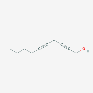 molecular formula C10H14O B14722372 Deca-2,5-diyn-1-OL CAS No. 13488-11-4