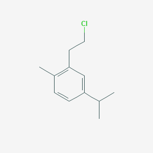 molecular formula C12H17Cl B14722374 2-(2-Chloroethyl)-1-methyl-4-(propan-2-yl)benzene CAS No. 6337-48-0