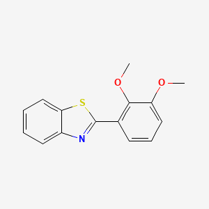 molecular formula C15H13NO2S B14722432 2-(2,3-Dimethoxyphenyl)benzothiazole CAS No. 6265-59-4