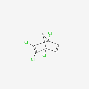 molecular formula C7H4Cl4 B14722439 1,2,3,4-Tetrachlorobicyclo[2.2.1]hepta-2,5-diene CAS No. 5450-91-9