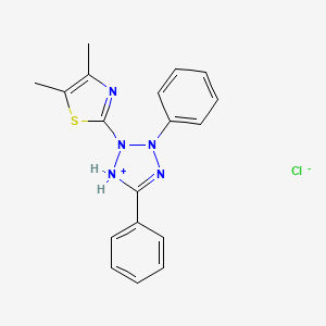 2-(4,5-Dimethyl-1,3-thiazol-2-yl)-3,5-diphenyl-2,3-dihydro-1H-tetrazol-1-ium chloride