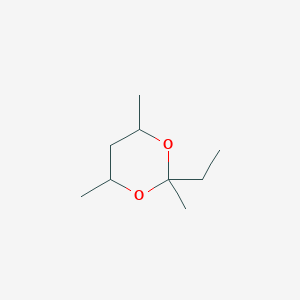 molecular formula C9H18O2 B14722457 2-Ethyl-2,4,6-trimethyl-1,3-dioxane CAS No. 6413-37-2