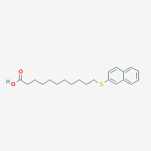 molecular formula C21H28O2S B14722468 11-Naphthalen-2-ylsulfanylundecanoic acid CAS No. 5455-41-4