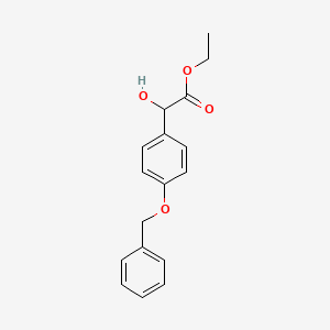 molecular formula C17H18O4 B14722469 Ethyl 2-hydroxy-2-(4-phenylmethoxyphenyl)acetate CAS No. 6309-92-8