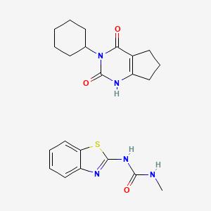 molecular formula C22H27N5O3S B14722499 Merpelan CAS No. 12738-05-5