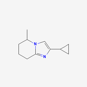 molecular formula C11H16N2 B1472254 2-cyclopropyl-5-methyl-5H,6H,7H,8H-imidazo[1,2-a]pyridine CAS No. 1555180-99-8