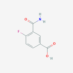 molecular formula C8H6FNO3 B1472255 3-Carbamoyl-4-fluorobenzoic acid CAS No. 1534121-96-4