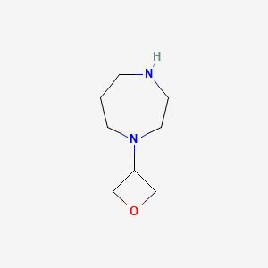 molecular formula C8H16N2O B1472261 1-(Oxetan-3-yl)-1,4-diazepane CAS No. 1537884-03-9