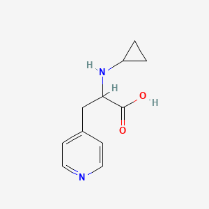 molecular formula C11H14N2O2 B1472262 2-(Cyclopropylamino)-3-(pyridin-4-yl)propanoic acid CAS No. 1520915-08-5