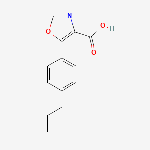 molecular formula C13H13NO3 B1472263 5-(4-Propylphenyl)oxazole-4-carboxylic acid CAS No. 1524733-60-5