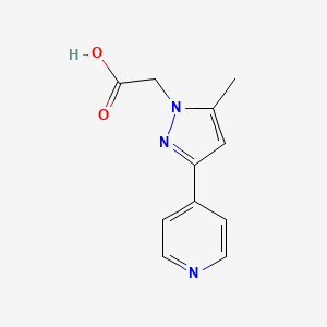 2-(5-methyl-3-(pyridin-4-yl)-1H-pyrazol-1-yl)acetic acid