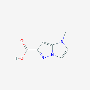 molecular formula C7H7N3O2 B1472289 1-methyl-1H-imidazo[1,2-b]pyrazole-6-carboxylic acid CAS No. 933714-91-1