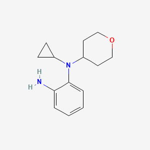 molecular formula C14H20N2O B1472292 N1-cyclopropyl-N1-(oxan-4-yl)benzene-1,2-diamine CAS No. 1781766-78-6