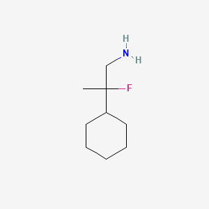 molecular formula C9H18FN B1472296 2-环己基-2-氟丙-1-胺 CAS No. 1554147-17-9