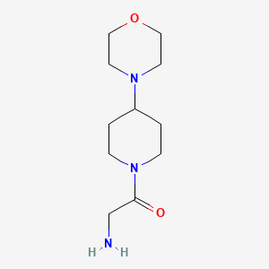 molecular formula C11H21N3O2 B1472298 2-Amino-1-[4-(morpholin-4-yl)piperidin-1-yl]ethan-1-one CAS No. 1544829-46-0
