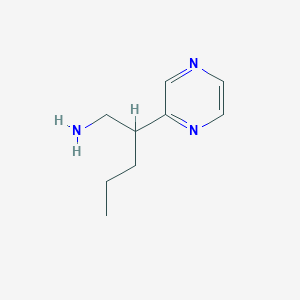 molecular formula C9H15N3 B1472303 2-(Pyrazin-2-yl)pentan-1-amine CAS No. 1528450-64-7