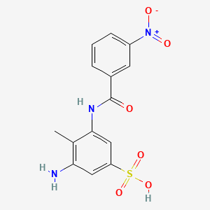 B14723050 3-Amino-4-methyl-5-[(3-nitrobenzoyl)amino]benzenesulfonic acid CAS No. 5401-86-5