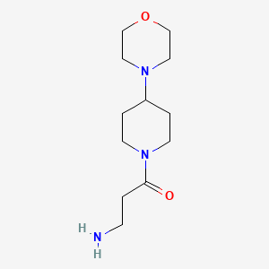 molecular formula C12H23N3O2 B1472309 3-Amino-1-[4-(morpholin-4-yl)piperidin-1-yl]propan-1-one CAS No. 1500638-75-4