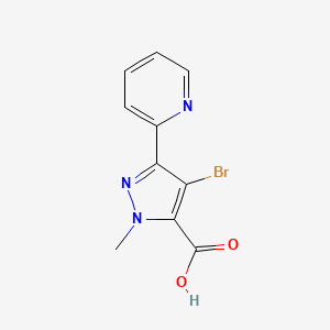 4-bromo-1-methyl-3-(pyridin-2-yl)-1H-pyrazole-5-carboxylic acid