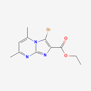 Ethyl 3-bromo-5,7-dimethylimidazo[1,2-a]pyrimidine-2-carboxylate