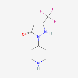 1-(piperidin-4-yl)-3-(trifluoromethyl)-1H-pyrazol-5-ol