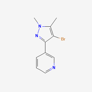 molecular formula C10H10BrN3 B1472330 3-(4-溴-1,5-二甲基-1H-吡唑-3-基)吡啶 CAS No. 1509493-39-3