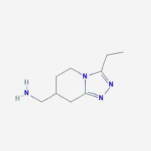 (3-Ethyl-5,6,7,8-tetrahydro-[1,2,4]triazolo[4,3-a]pyridin-7-yl)methanamine
