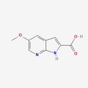 molecular formula C9H8N2O3 B1472340 5-methoxy-1H-pyrrolo[2,3-b]pyridine-2-carboxylic acid CAS No. 1260381-31-4