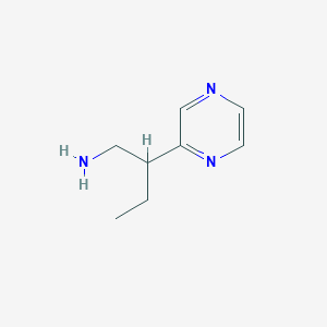molecular formula C8H13N3 B1472351 2-(Pyrazin-2-yl)butan-1-amine CAS No. 1537950-19-8
