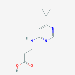 molecular formula C10H13N3O2 B1472355 3-[(6-Cyclopropylpyrimidin-4-yl)amino]propanoic acid CAS No. 1557138-84-7