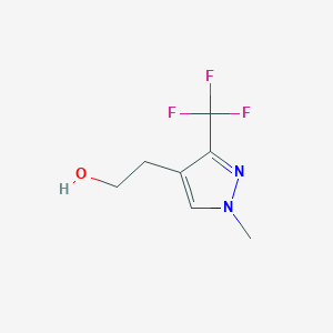molecular formula C7H9F3N2O B1472359 2-(1-methyl-3-(trifluoromethyl)-1H-pyrazol-4-yl)ethan-1-ol CAS No. 1501551-82-1