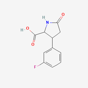 molecular formula C11H10FNO3 B1472364 3-(3-Fluorophenyl)-5-oxoproline CAS No. 1219160-89-0