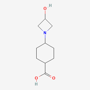 4-(3-Hydroxyazetidin-1-yl)cyclohexane-1-carboxylic acid