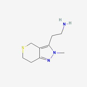 2-(2-Methyl-2,4,6,7-tetrahydrothiopyrano[4,3-c]pyrazol-3-yl)ethan-1-amine