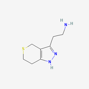 2-(2,4,6,7-Tetrahydrothiopyrano[4,3-c]pyrazol-3-yl)ethan-1-amine