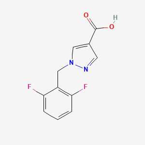 molecular formula C11H8F2N2O2 B1472398 1-[(2,6-difluorophenyl)methyl]-1H-pyrazole-4-carboxylic acid CAS No. 1508664-77-4