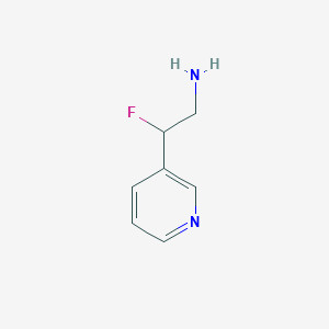 molecular formula C7H9FN2 B1472405 2-Fluoro-2-(pyridin-3-yl)ethan-1-amine CAS No. 1547084-84-3